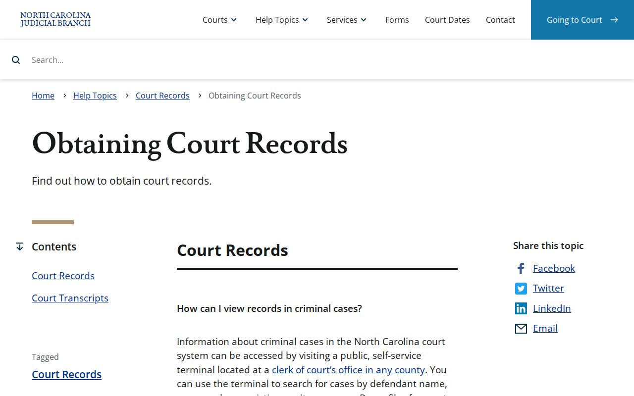 Swain County released inmate court record access